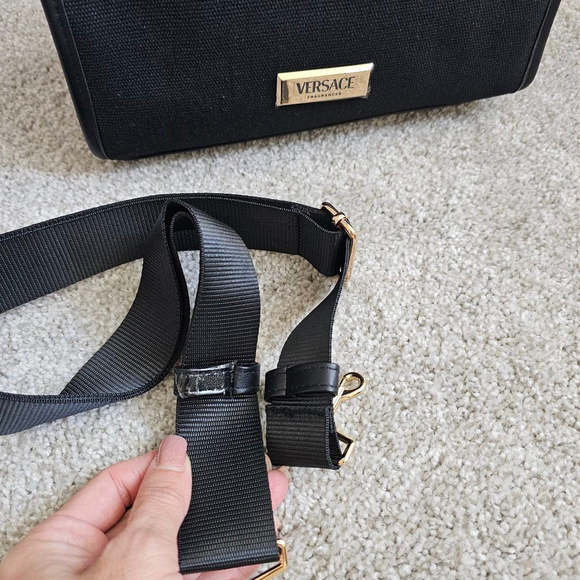 Versace small Tote Bag, Black and Gold - Picture 5 of 13